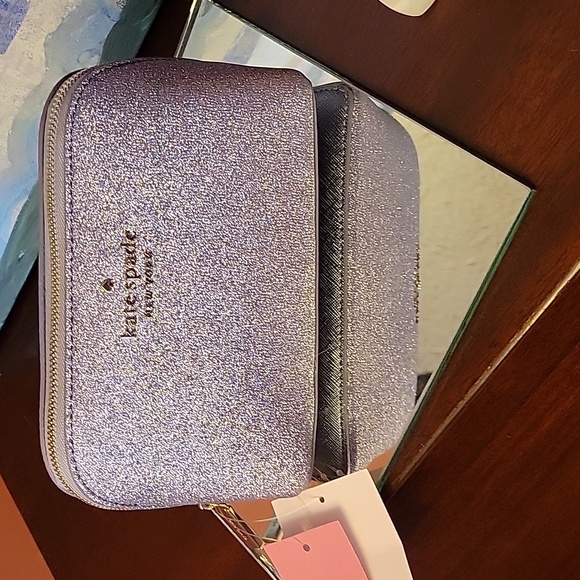 kate spade Bags Nwt Kate Spade Lilac Tinsel Small Cosmetic Case
